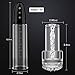Electric Male Masturbator Cup with Powerful Suction - 2 in 1 Vacuum Pump for Penis Stimulation and Enhancement Training, Fondlove 3D Realistic Transparent Stroker for Men Masturbation.