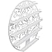 Sorbus Wall Mounted 5 Tier Nail Polish Rack Holder - Tree Silhouette Round Metal Salon Wall Art Display (White)