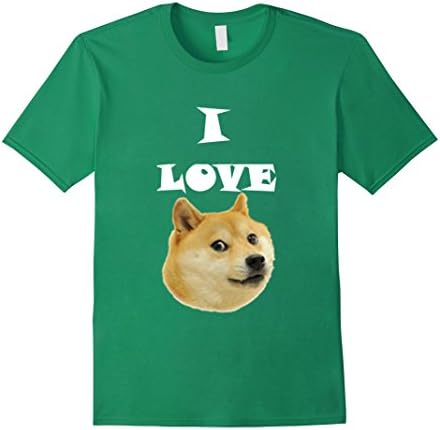 Mens I Love Doge Shirt 2XL Kelly Green