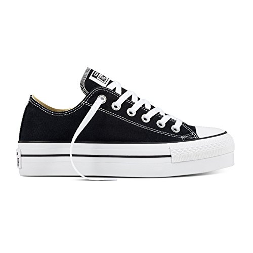 Converse Women's Chuck TaylorÂ® All Star Lo Platform,Black/White,US 8 M