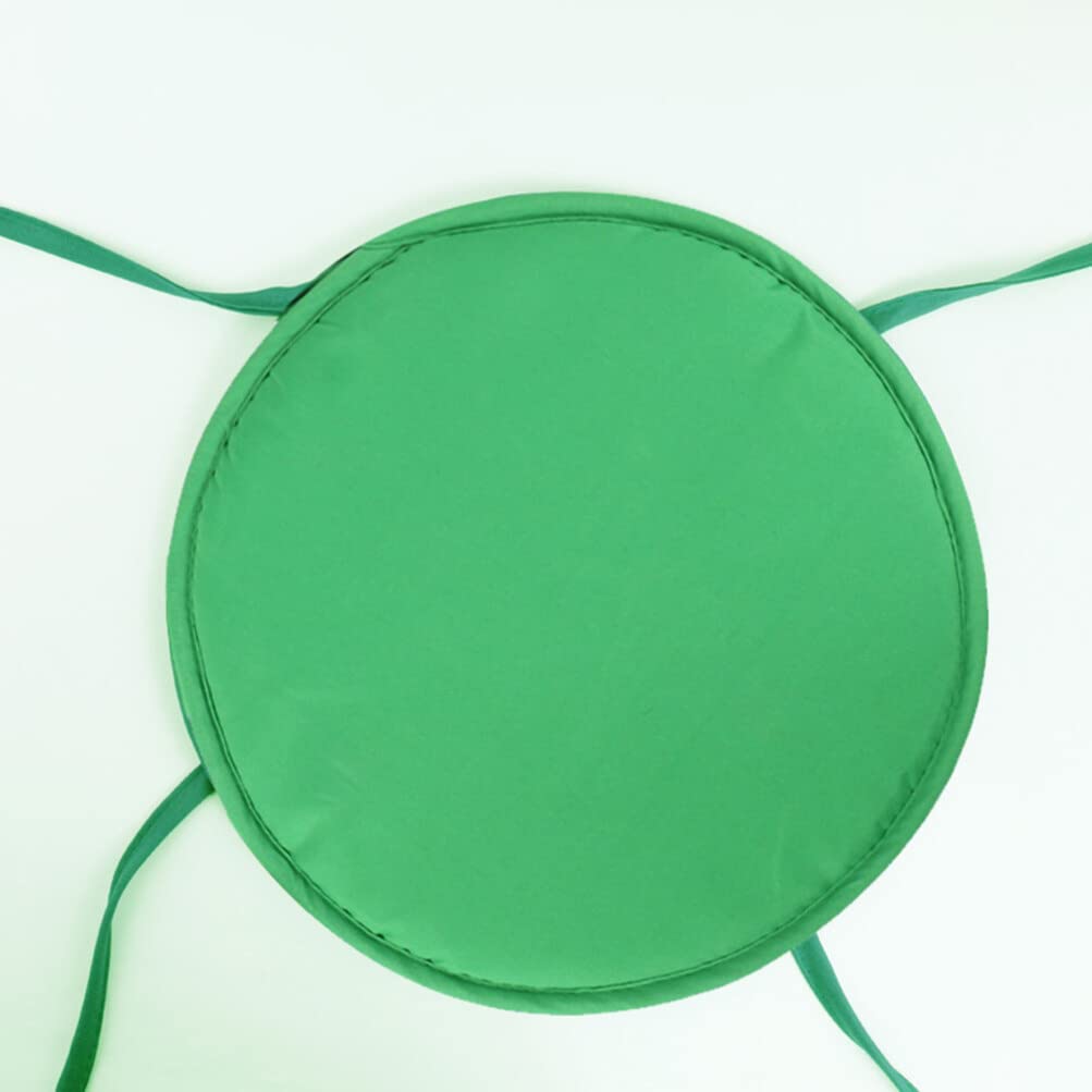 Photo 1 of Holibanna Round Seat Cushion for Kitchen Chairs - Comfortable Green Round Cushion with Ties for Home Office and Outdoor Use - 11.61 X 11.41 X 0.39 Inch