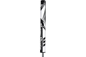 SUPER STROKE SuperStroke Zenergy Tour 3.0 Golf Putter Grip with No Taper Enhanced SPYNE Technology, New Multi-Zone Texturing and Tech-Port, Black/White
