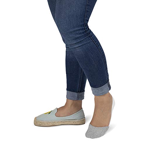 Peds Women's Smooth Edge No Show Socks, Multipairs, Heather Gray/Black