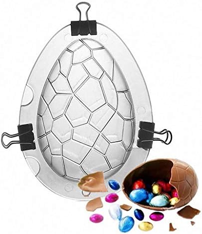 Lookvv Easter Egg Chocolate/Candy Mold, Cake Mold 3D Egg Chocolate Fondant Mould Baking Sugar Craft Decorating Mold Tool (Multicolor)