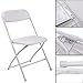 Sandinrayli 20 PCs White Plastic Folding Chairs Commercial Quality Stackable Outdoor Event Wedding Party Chairs (White)