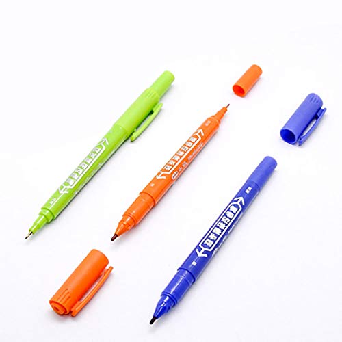 vmree 8 Color Double Head Marker Marking Scribe Pen Fine Point Round Tip Painting Colour Pen (8 Color, 47×0.42×0.65inch) - Thumbnail 2