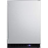 Summit 24” Freezer with Ice Maker, Built-in Outdoor Freezer, 4.7 cu.ft. Capacity, Stainless Steel- SPFF51OSIM on Fridge.com