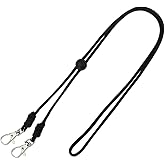 UUYYEO 4 Pcs Neck Lanyard with 2 Hooks Double Clip Lanyards Adjustable ID Badges Neck Straps Necklace Keychain Key Holder ID Card Holder Keychains Badge Holder Lanyards