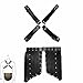 FEESHOW Men's X-Shaped Leather Chest Body Harness with Skirt Panty Adjustable Black