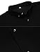 Jeopace Dress Shirts for Men,Short Sleeve,Button Down,Big and Tall,Stretch (Black, XL/195)