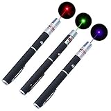 3 Pieces of Red Green Blue Pen Toys for Cats/Dogs Training Exercise Tool, Powered by 2 AAA Battery, Make Your Pets Easier and More Enjoyable (3pcs)
