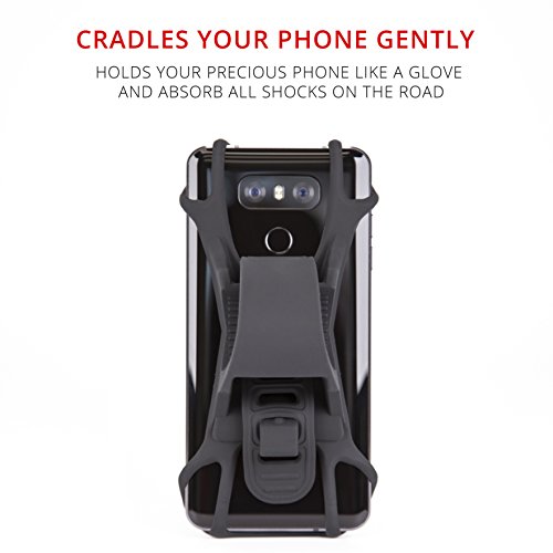 Cycle Torch Bike Phone Mount, Universal Cradle for Any Cell Phone with 4.5-5.5 Inch Screens and All Bicycle & Motorcycle Handlebars, Attach and Detach in Seconds - Thumbnail 4