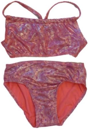 Sand N Sun Infant &amp; Toddler Girls 2 Piece Swim Suit Shimmery Pink Bikini 4T