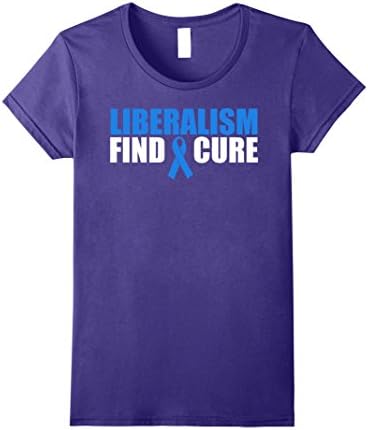 Womens Liberalism Find A Cure T-Shirt Medium Purple