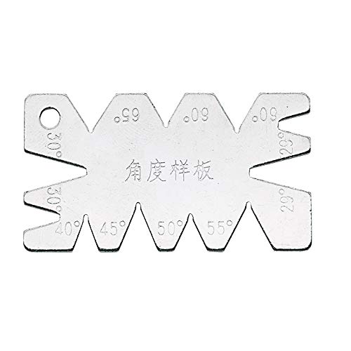 QISF 3Pcs Drill Bit Angle Gauges Set, Stainless Steel Screw Thread Cutting Angle Gage Gauge Dirll Sharpener Tools S/S Inspection Angle Measuring Gage Hand Measure Tool