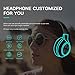 Bluetooth Headphones Over Ear, Wireless Headphone Hi-Fi Stereo Headset with Mic, Comfortable Protein Ear Pads, Lightweight headphone, 25H Playtime for Airplane Travel Work PC Cell Phones, Black, Docoythumb 1