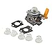 HURI Carburetor with Gasket Primer Bulb for Ryobi RY28020 RY28040 CS26 Homelite UT-20004-A UT-20004-B UT-20024-A