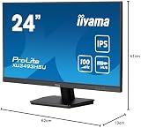 iiyama XU2493HSU-B6 23.8 inch IPS 1080p 100Hz Monitor 1x HDMI 1x DisplayPort view 10