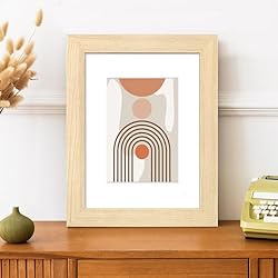 LaVie Home 9x12 Picture Frame Beige Oak Wood Poster