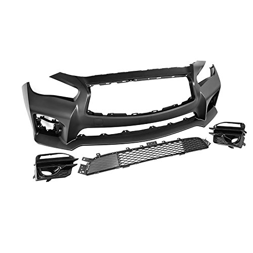 For 20142017 Infiniti Q50 Red Sport Front Bumper Conversion Hybrid 4Dr