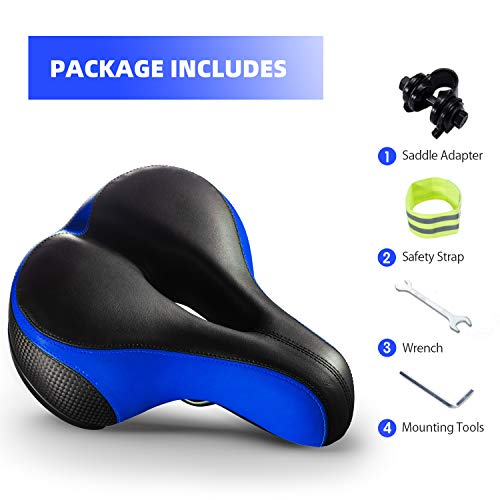 Roguoo Bike Seat, Most Comfortable Bicycle Seat Dual Shock Absorbing