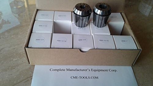 15pcs ER40 Collets Set, 1/8" to 1" by 1/16th Increase #ER40-SET15-Brand New