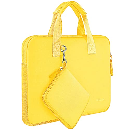 Laptop Sleeve Elastic Neoprene Case Compatible with 13-14 inch MacBook Air/Pro M1 M2, XPS 13, Surface Laptop 13.5", Water Repellent Notebooks Hand Bag with Handle and Small Case,Y02L01