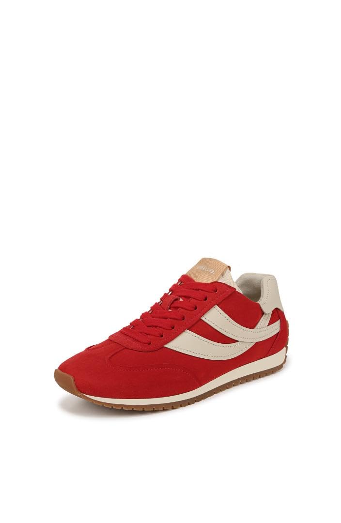 Vince Women’s Oasis Runner Sneakers, Crimson, 6.5 Medium US