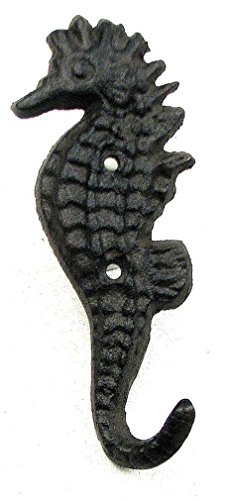 Rustic Cast Iron Seahorse Key Hook 7