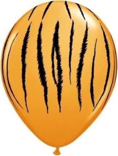 Safari Animal Tiger Print Balloons x 5 - Qualatex 11"