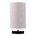 Minerva Wood Table Lamp - Solid Fabric Shade Bedside Desk Lamps for Bedroom, Living Room, Study (Cylinder)