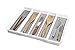 madesmart Expandable Utensil Tray-White | Classic Collection | 5-Compartments | Kitchen Organizer | Soft-Grip Lining and Non-Slip Rubber Feet | Easy to Clean | BPA-Free
