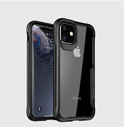 for iPhone 11 Pro XS Max XR X 8 7 6 5 Shockproof Protective Cover Shatter-Resistant Transparent Silicone Case Cover (Black, for iPhone 11 Pro)
