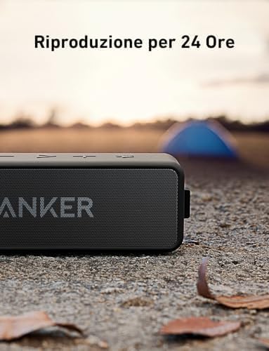 Soundcore 2 di Anker, Cassa Bluetooth Portatile 12 W, IPX7, 24 Ore