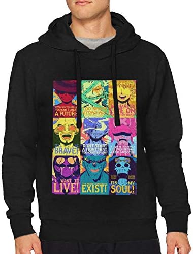 Linkondon94na Mans Vintage Straw Hat Pirates Quotes Rectangular ONE Piece Anime Hoodies Hooded Sweatshirt