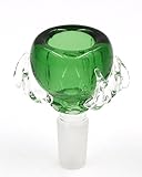 MFHX Handcrafted Glass items, replace bowl, male adapter, 14mm / 18mm (14mm, Green)