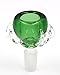 MFHX Handcrafted Glass items, replace bowl, male adapter, 14mm / 18mm (14mm, Green)