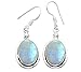 12.00ctw Genuine & Created Gemstone & 925 Silver Plated Dangle Earrings Made By Sterling Silver Jewelry