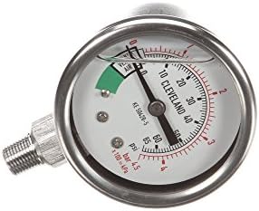 CLEVELANDKE50429-5 Bottom Mount Pressure Gauge, 9" Height, 6" Width, 5" Length