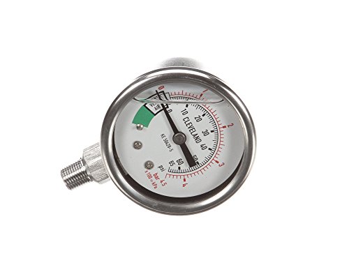 CLEVELANDKE50429-5 Bottom Mount Pressure Gauge, 9" Height, 6" Width, 5" Length