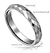 King Will CLASSIC 4mm Diamond Faceted High Polished Domed Tungsten Carbide Ring Wedding Band
