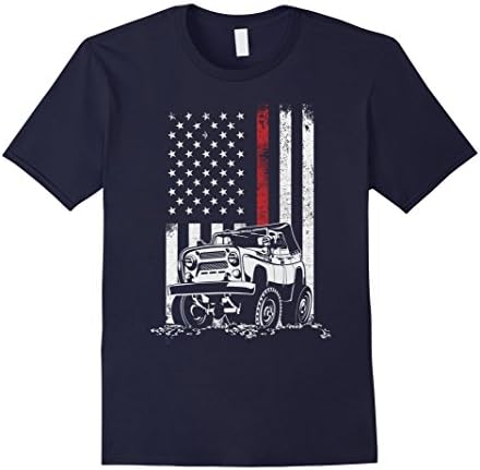Mens I'm Drive A Jeep USA American Flag T-Shirt XL Navy