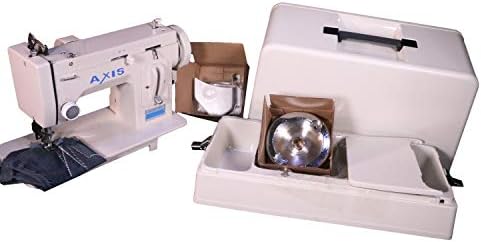 Portable Upholstery Sewing Machine Zig Zag Straight Stitch Heavy Duty Walking Foot for Leather Vinyl Cushions Sunbrella Sailmaking Boat Marine Canvas with Foot Controller Hand Crank Axis001wlz