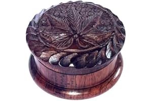 Handmade Carved Artistic Natural Antique Designer 2 Inch unique eco friendly 2Part Herb Grinder for Gifts