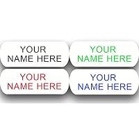 Iron on Clothing Labels - 100 - LARGE - 2 line - Personalized with Your Name! Your choice of ink color. Black - Blue - Green