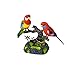 Haktoys Singing Chirping Birds with Penholder and Mini Drawer - Battery Operated Realistic Bird Motion & Sound (Batteries Included) Great Office Desk and Room Accessory