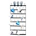 Barwild Mug Rack Wall Mounted Coffee Cup Holder, 8 Rows 36 Peg Home Kitchen and Breakroom Organizer (37” x 19.5”)