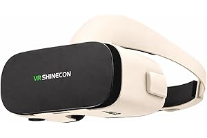 SHINECON VR Headset for iPhone & Android Phone, Flip-Up 3D VR Goggles for Movies, 120° Wide View, Stable Headband, Glasses Fr