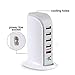 USB Charging Station/Hub, INNLIFE 40W/8A 5-Port USB Wall Charger Power Adapter Desktop Charger for iPhone, iPad, Samsung Galaxy S7/S6/Edge, Note 5, LG G5 and More (White)