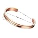 Zuo Bao Stainless Steel Bracelet Grooved Cuff Bangle for Women (Gold+Rose Gold)
